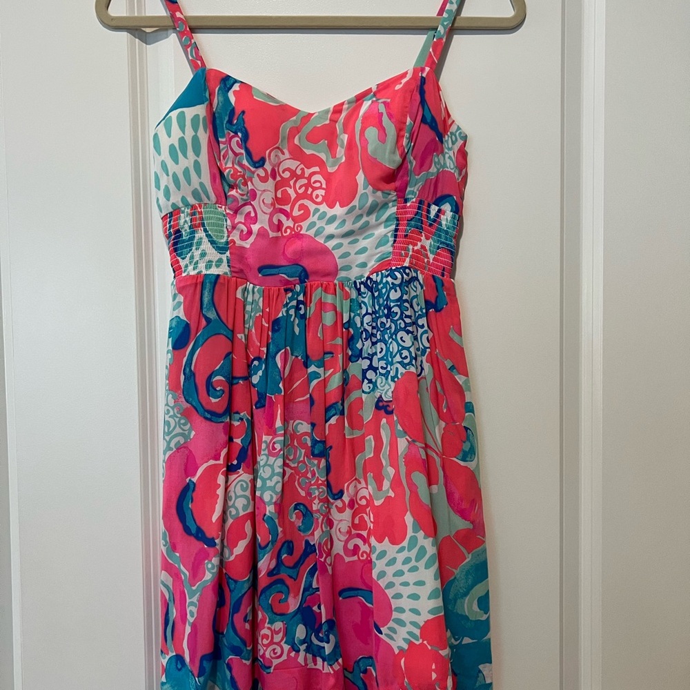 Womens Lilly Pulitzer dress size 00; Christine Coral Reef I’m So Jelly